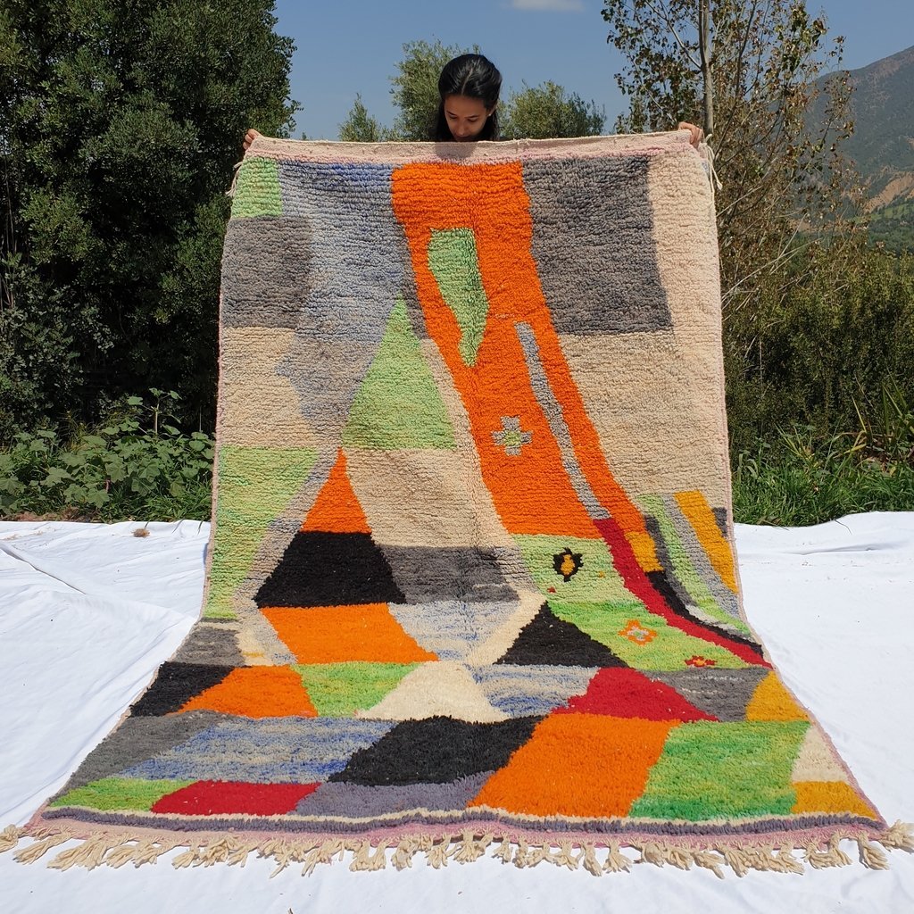 AMDAR | 8'5x5 Ft | 2,5x1,5 m | Moroccan Colorful Rug | 100% wool handmade - OunizZ