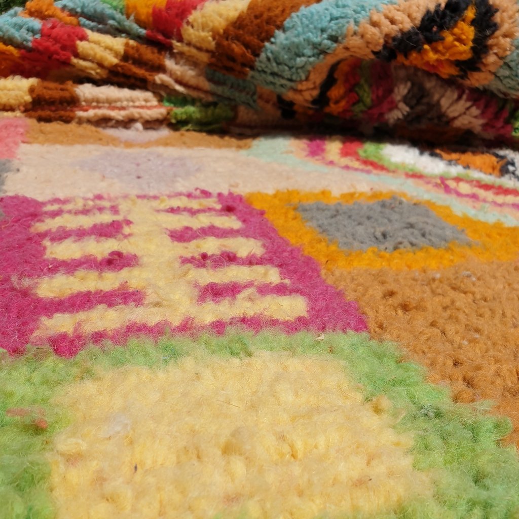 AMESLUB | 8x5'5 Ft | 2,5x1,5 m | Moroccan Colorful Rug | 100% wool handmade - OunizZ