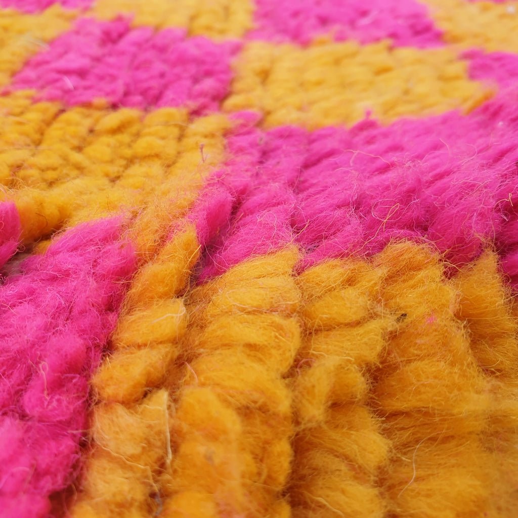 Amsane - MOROCCAN BOUJAAD RUG | Berber Colorful Area Rug for living room Handmade Authentic Wool | 9'9x6'7 Ft | 302x204 cm - OunizZ