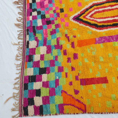 Amsane - MOROCCAN BOUJAAD RUG | Berber Colorful Area Rug for living room Handmade Authentic Wool | 9'9x6'7 Ft | 302x204 cm - OunizZ