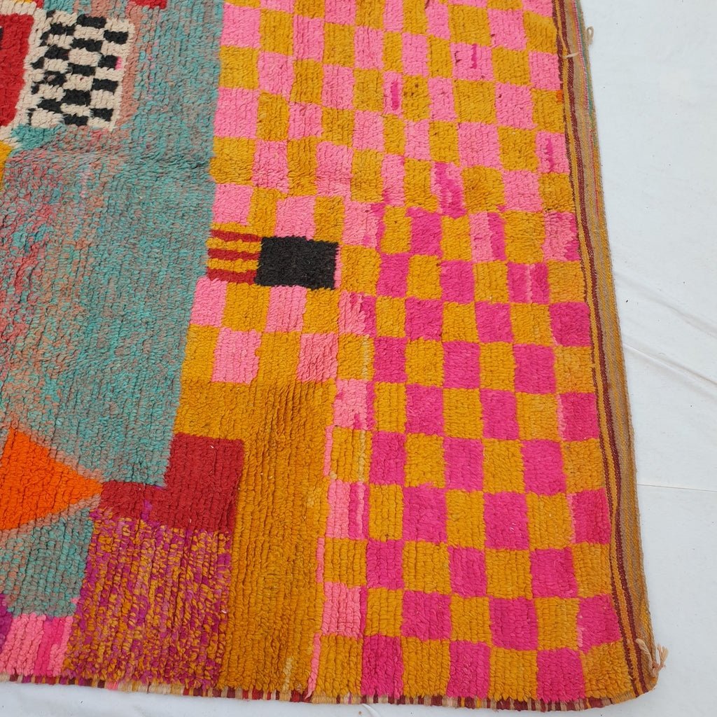 Amsane - MOROCCAN BOUJAAD RUG | Berber Colorful Area Rug for living room Handmade Authentic Wool | 9'9x6'7 Ft | 302x204 cm - OunizZ