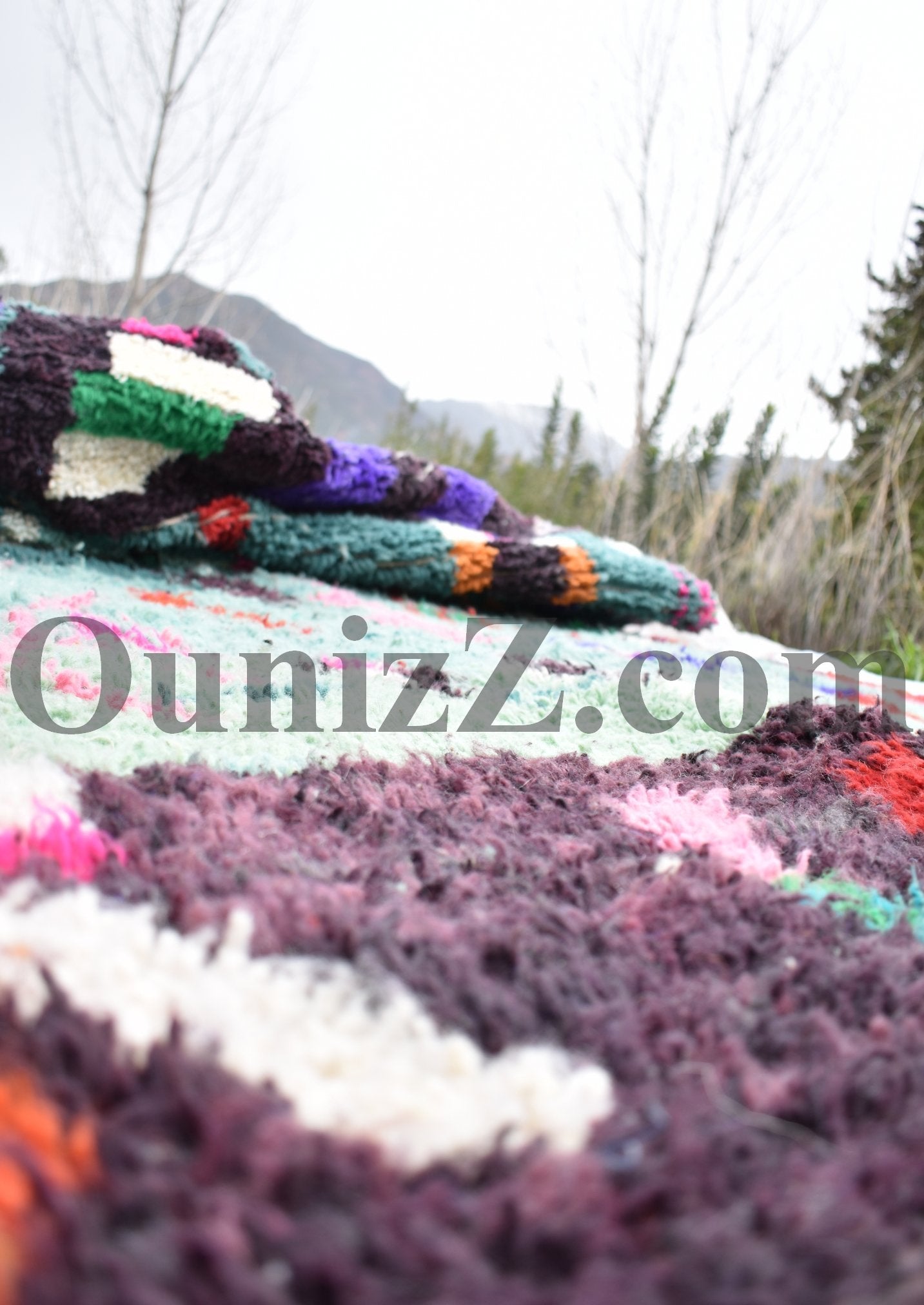 AOUEL | Boujaad Rug | 100% wool handmade in Morocco - OunizZ