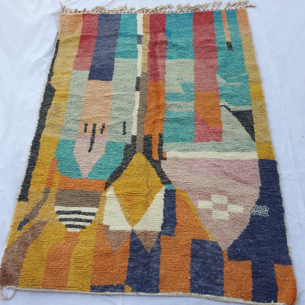 ARABI | 9'7x6'6 Ft | 3x2 m | Moroccan Colorful Rug | 100% wool handmade - OunizZ