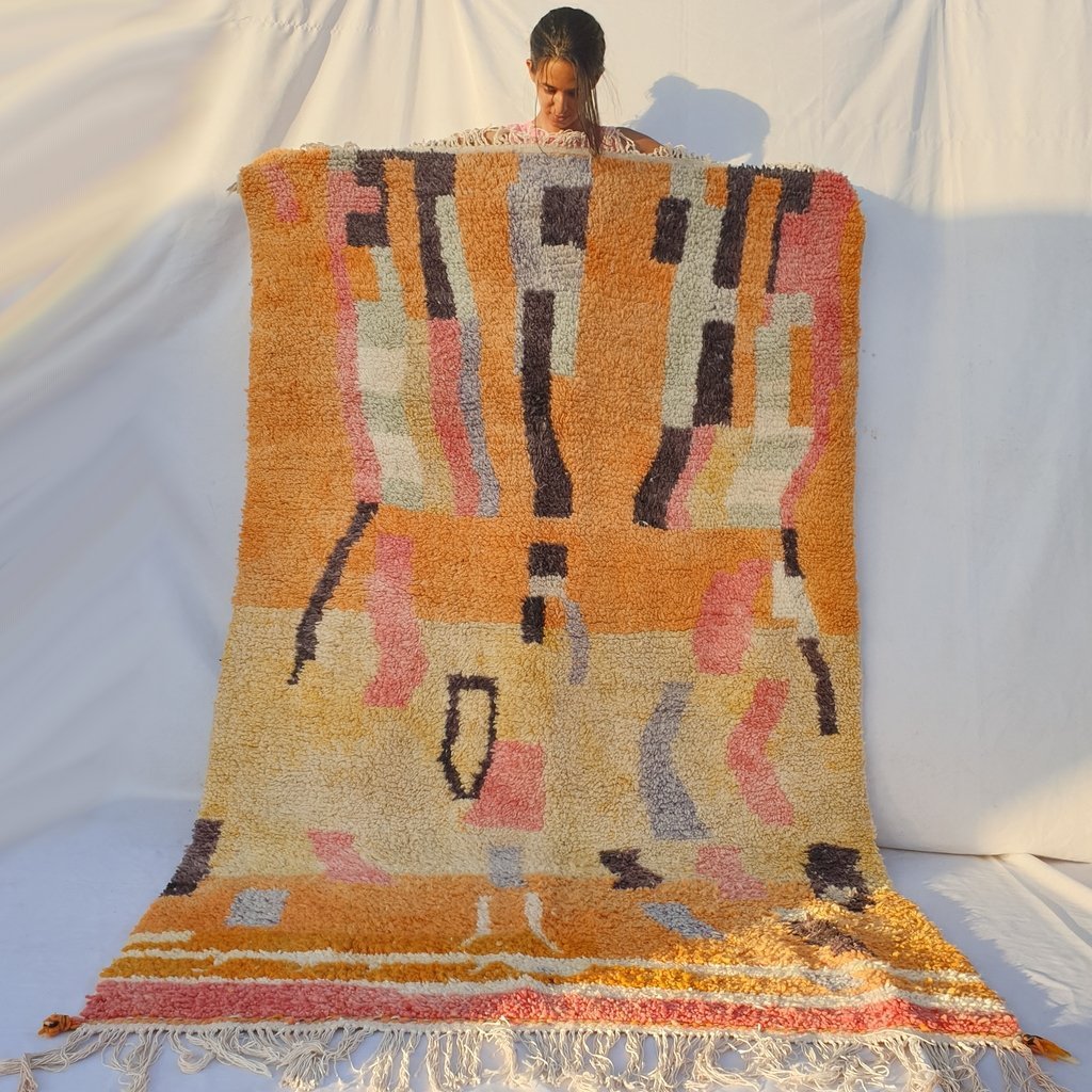 ARDHAD | 8x5 Ft | 2,5x1,5 m | Moroccan Colorful Rug | 100% wool handmade - OunizZ