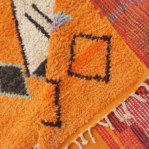 ARED | 8x4'5 Ft | 2,5x1,3 m | Moroccan Colorful Rug | 100% wool handmade - OunizZ