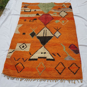 ARED | 8x4'5 Ft | 2,5x1,3 m | Moroccan Colorful Rug | 100% wool handmade - OunizZ