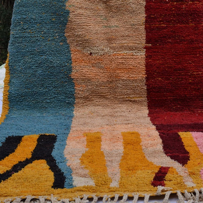 ARIOULE | 8'5x5'5 Ft | 265x168 cm | Moroccan Colorful Rug | 100% wool handmade - OunizZ