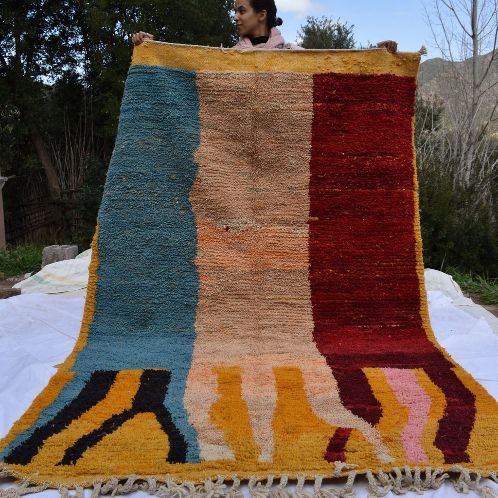 ARIOULE | 8'5x5'5 Ft | 265x168 cm | Moroccan Colorful Rug | 100% wool handmade - OunizZ