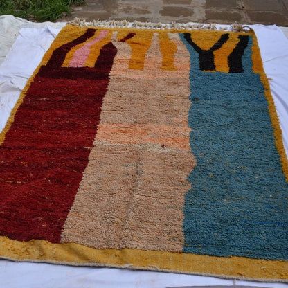 ARIOULE | 8'5x5'5 Ft | 265x168 cm | Moroccan Colorful Rug | 100% wool handmade - OunizZ