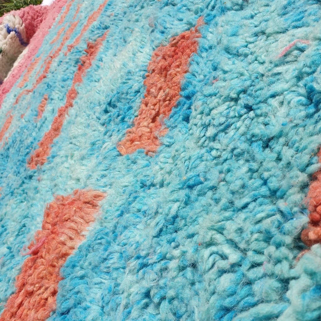 ASAFU | 8x5 Ft | 2,5x1,5 m | Moroccan Colorful Rug | 100% wool handmade - OunizZ