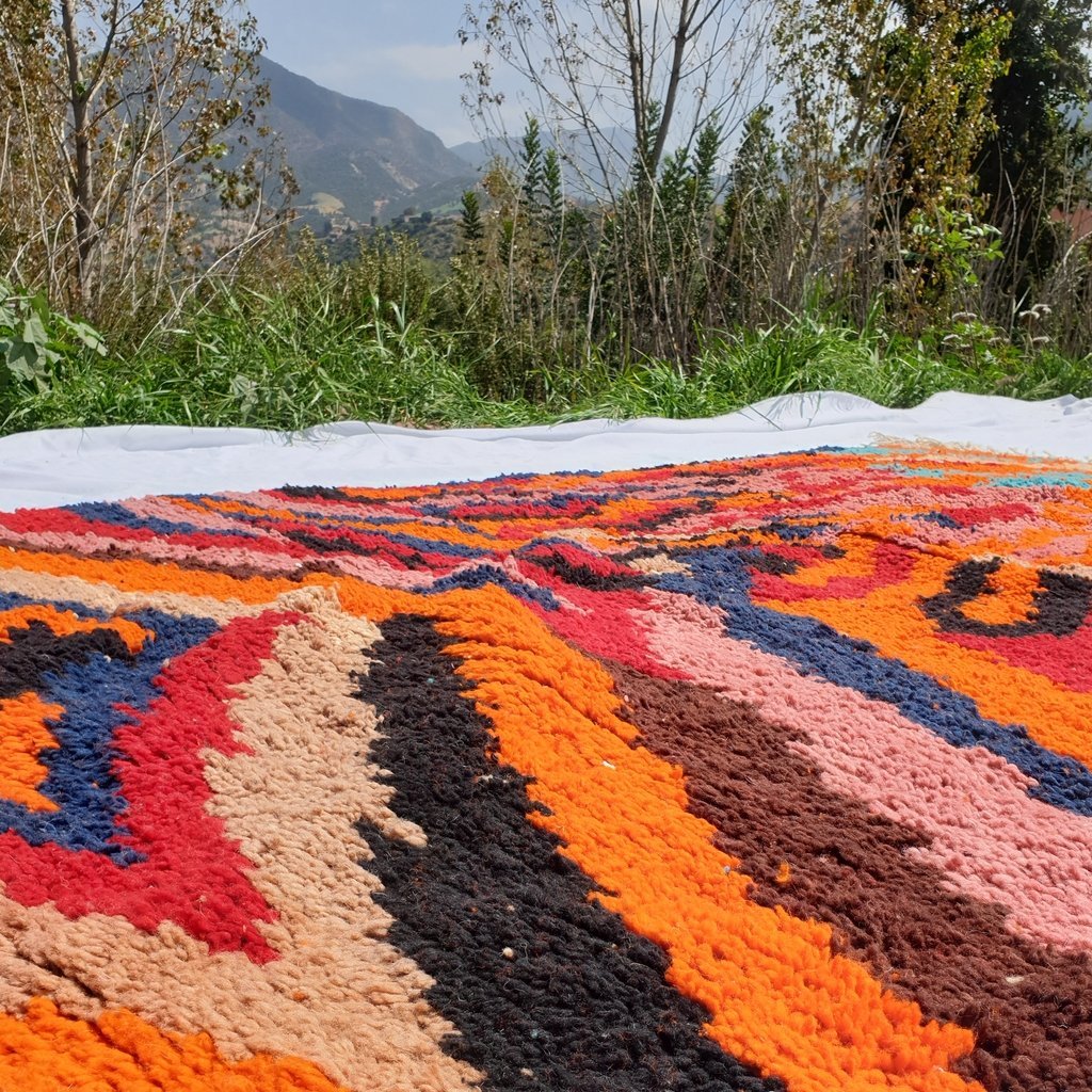 ASDDU | 8'5x5 Ft | 2,5x1,5 m | Moroccan Colorful Rug | 100% wool handmade - OunizZ