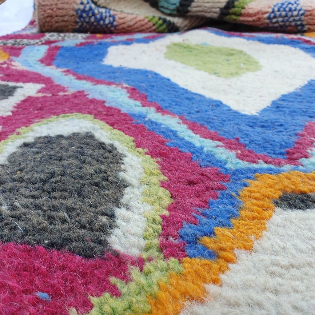 ASHKID Runner | 9'6x2'8 Ft | 2,93x0,87 m | Moroccan Colorful Rug | 100% wool handmade - OunizZ