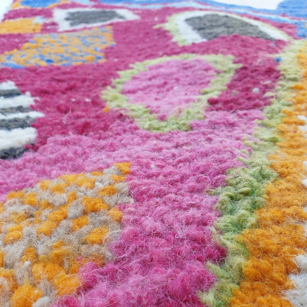 ASHKID Runner | 9'6x2'8 Ft | 2,93x0,87 m | Moroccan Colorful Rug | 100% wool handmade - OunizZ