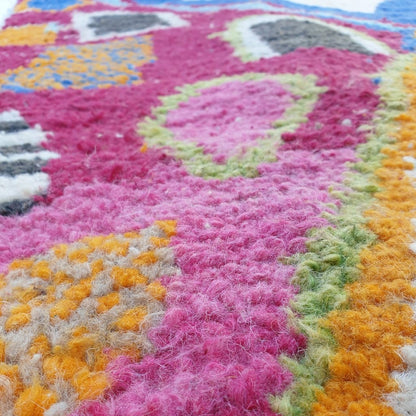 ASHKID Runner | 9'6x2'8 Ft | 2,93x0,87 m | Moroccan Colorful Rug | 100% wool handmade - OunizZ