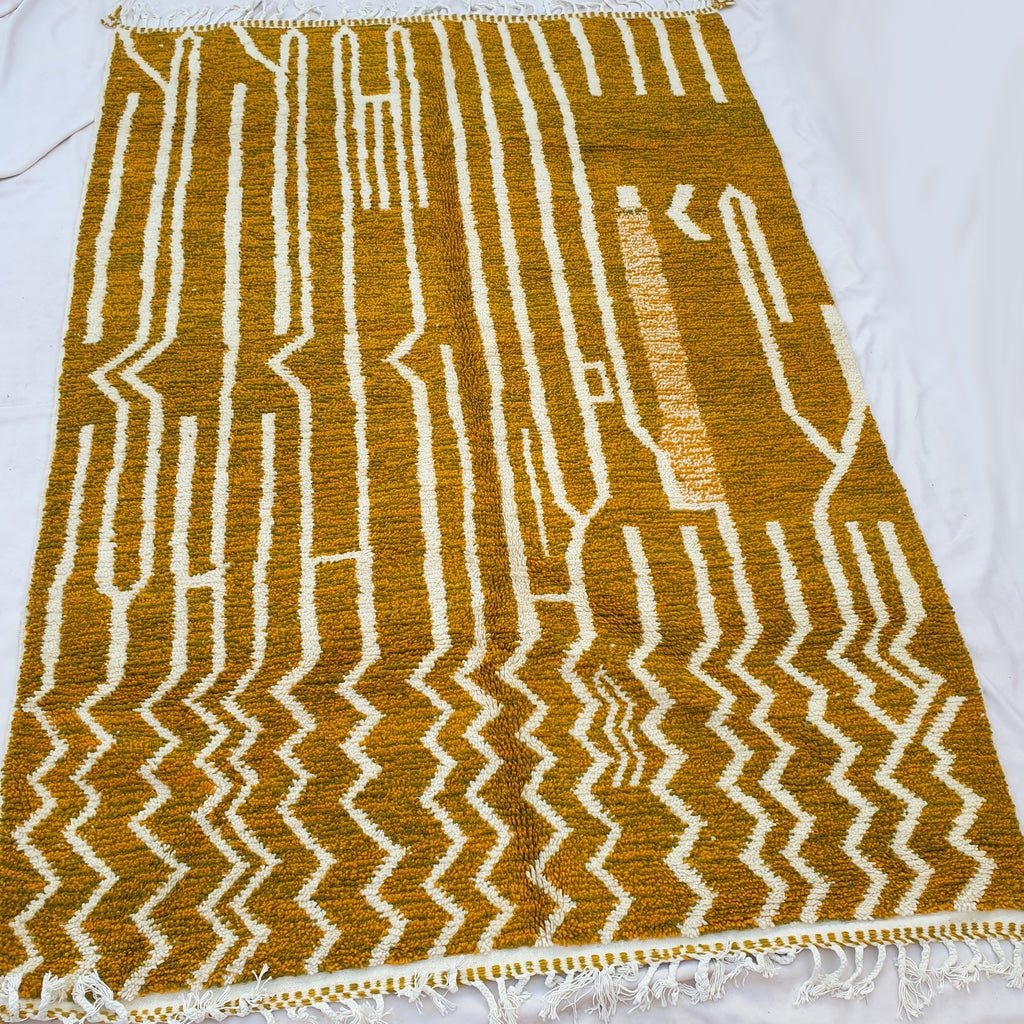 Assyla | Moroccan Rug Beni Ourain | 10x6'82 Ft | 306x208 cm | 100% wool handmade - OunizZ