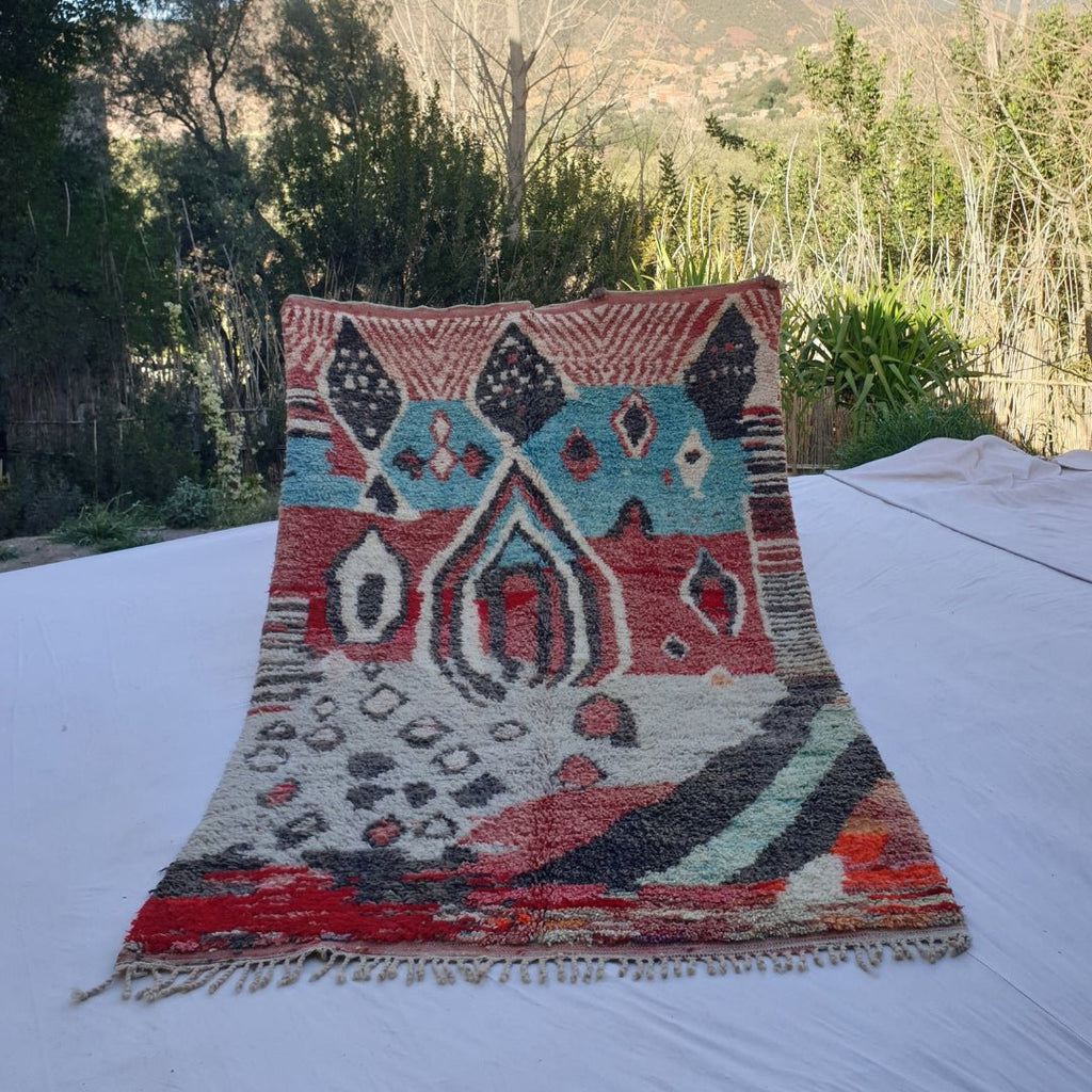 Ateeka - MOROCCAN RUG 6x10 BOUJAAD Authentic Berber Rug | Handmade Living room Carpet | 10'30x6'13 Ft | 314x187 cm - OunizZ