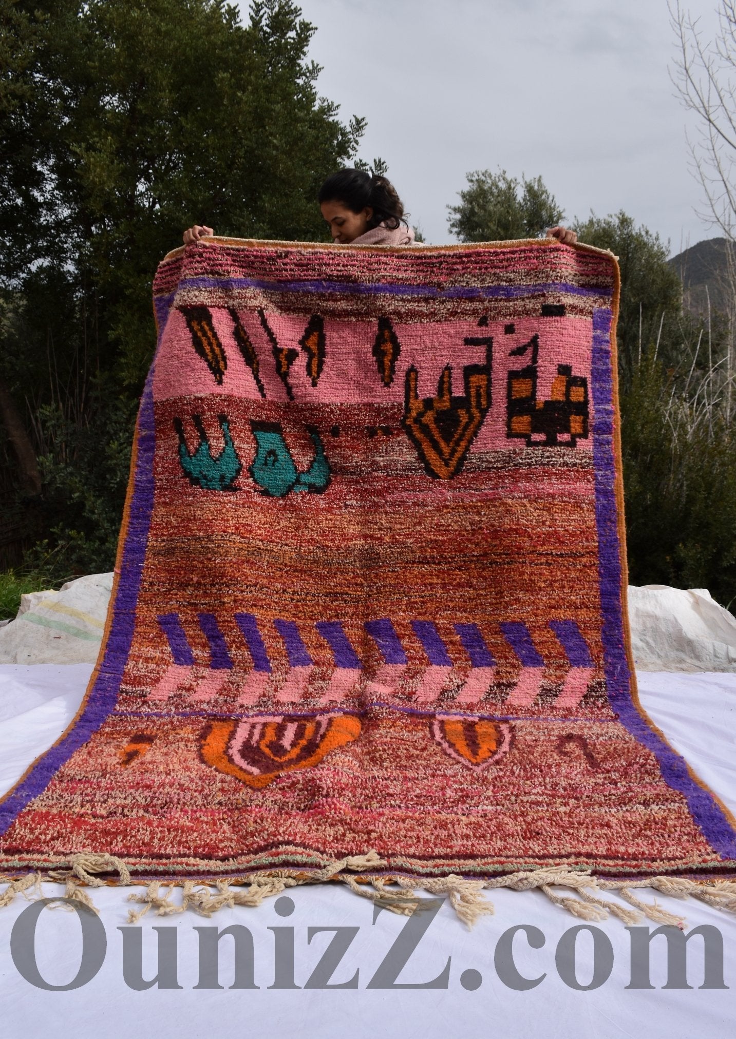 ATIINTE | Boujaad Rug | 100% wool handmade in Morocco - OunizZ