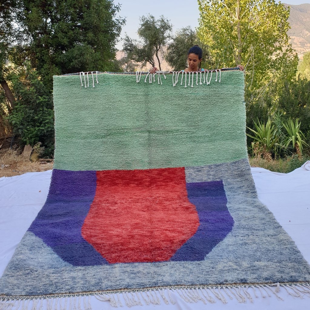 AWJA | 10x7'5 Ft | 310x230 cm | Moroccan Beni Ourain Rug | 100% wool handmade - OunizZ