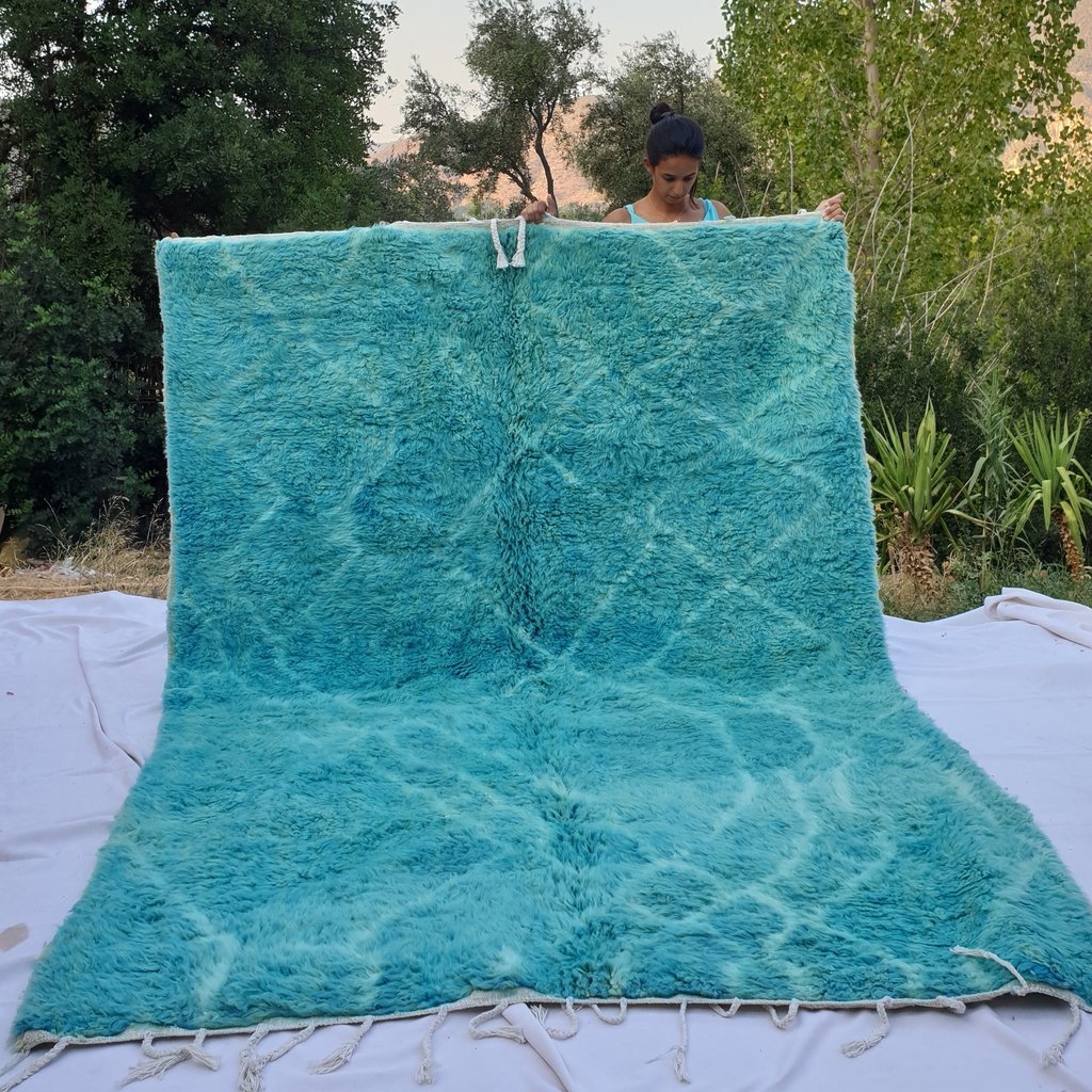 AWWA | 9'5x6'8 Ft | 3x2m | Moroccan Beni Ourain Rug | 100% wool handmade - OunizZ