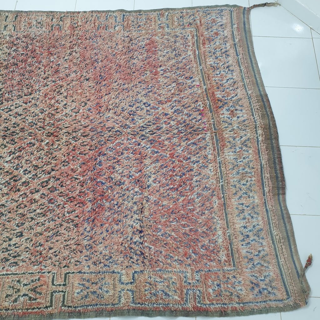 AYMILNE | 11'2x6'4 Ft | 3,41x1,94 m | Moroccan VINTAGE Colorful Rug | 100% wool handmade - OunizZ