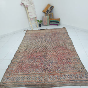 AYMILNE | 11'2x6'4 Ft | 3,41x1,94 m | Moroccan VINTAGE Colorful Rug | 100% wool handmade - OunizZ