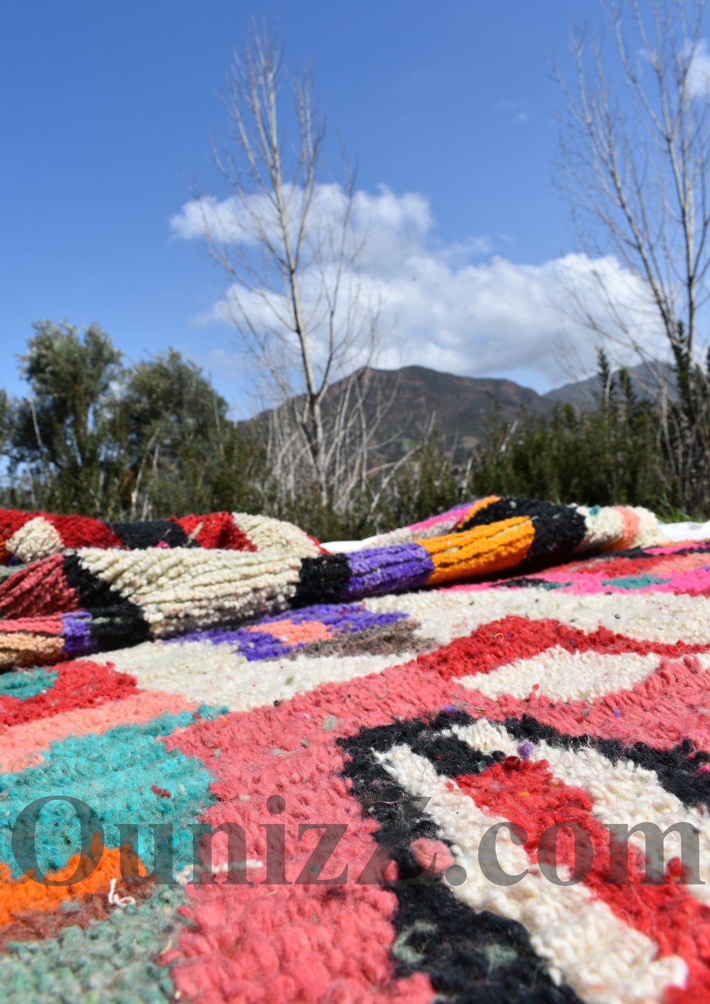 AYOUDE | Boujaad Rug | 100% wool handmade in Morocco - OunizZ