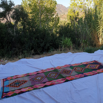 AYZUL Runner | 9'4x2'8 Ft | 2,86x0,84 m | Moroccan Colorful Rug | 100% wool handmade - OunizZ