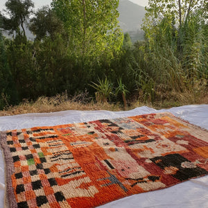 AZAKI | 9'5x6'3 Ft | 3x2 m | Moroccan Colorful Rug | 100% wool handmade - OunizZ