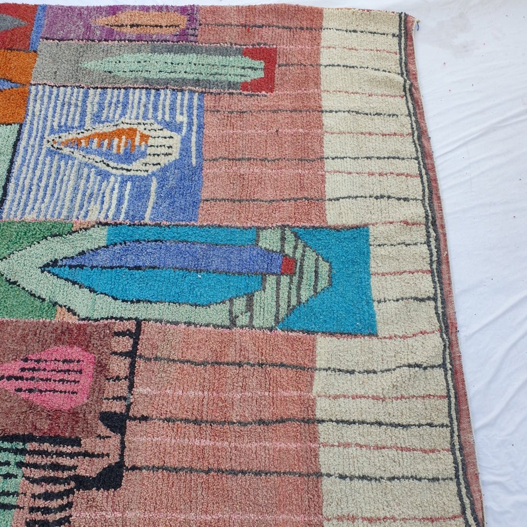 Babalia | MOROCCAN RUG BOUJAD | Moroccan Berber Rug | Colorful Rug Moroccan Carpet | Authentic Handmade Berber Living room Rugs | 13'19x9'64 Ft | 402x294 cm - OunizZ