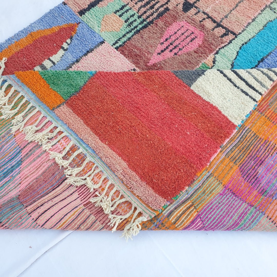 Babalia | MOROCCAN RUG BOUJAD | Moroccan Berber Rug | Colorful Rug Moroccan Carpet | Authentic Handmade Berber Living room Rugs | 13'19x9'64 Ft | 402x294 cm - OunizZ