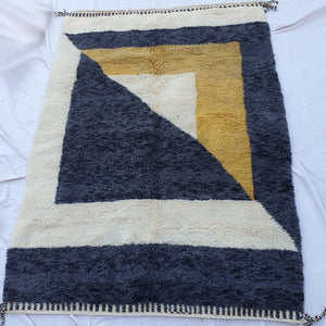 BADA | 9'4x6'8 Ft | 3x2m | Moroccan Beni Ourain Rug | 100% wool handmade - OunizZ