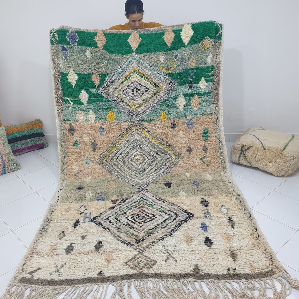 BADLI | 9'4x5'9 Ft | 2,85x1,80 m | Moroccan Colorful Rug | 100% wool handmade - OunizZ