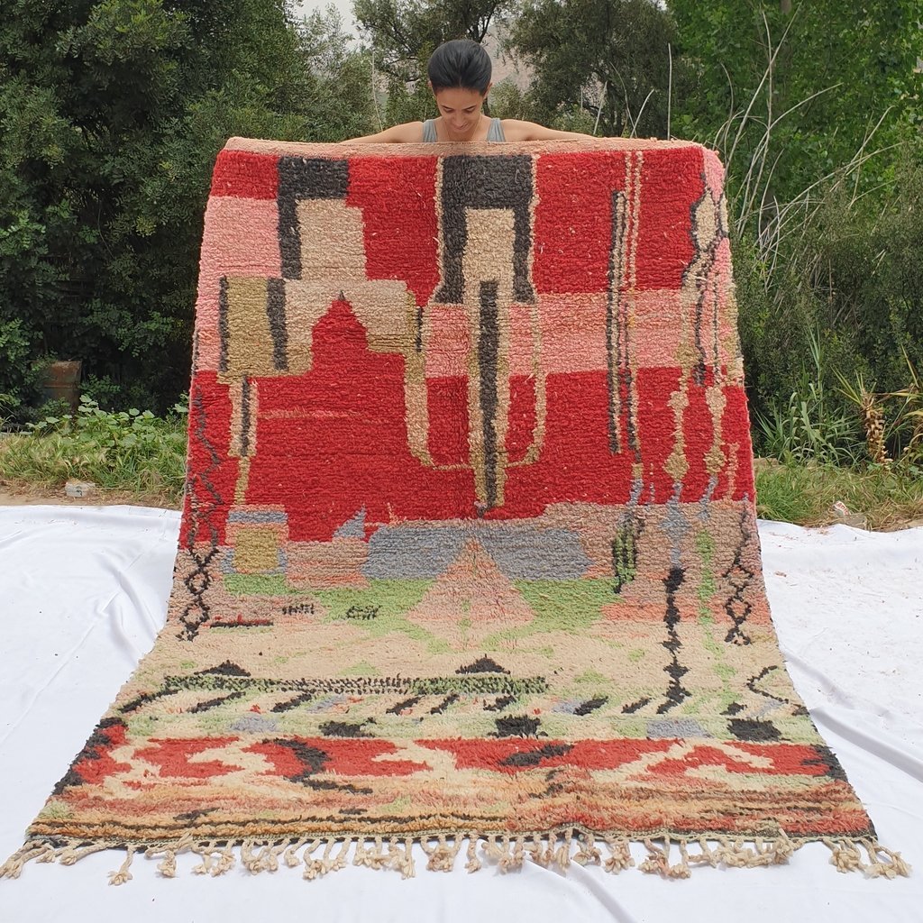 BADOUGH | 8'1x5'6 Ft | 2,50x1,70 m | Moroccan Colorful Rug | 100% wool handmade - OunizZ