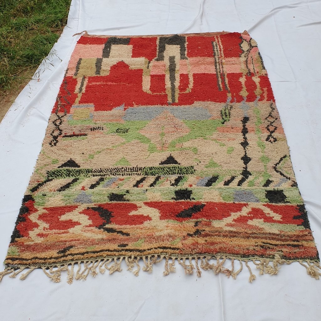 BADOUGH | 8'1x5'6 Ft | 2,50x1,70 m | Moroccan Colorful Rug | 100% wool handmade - OunizZ