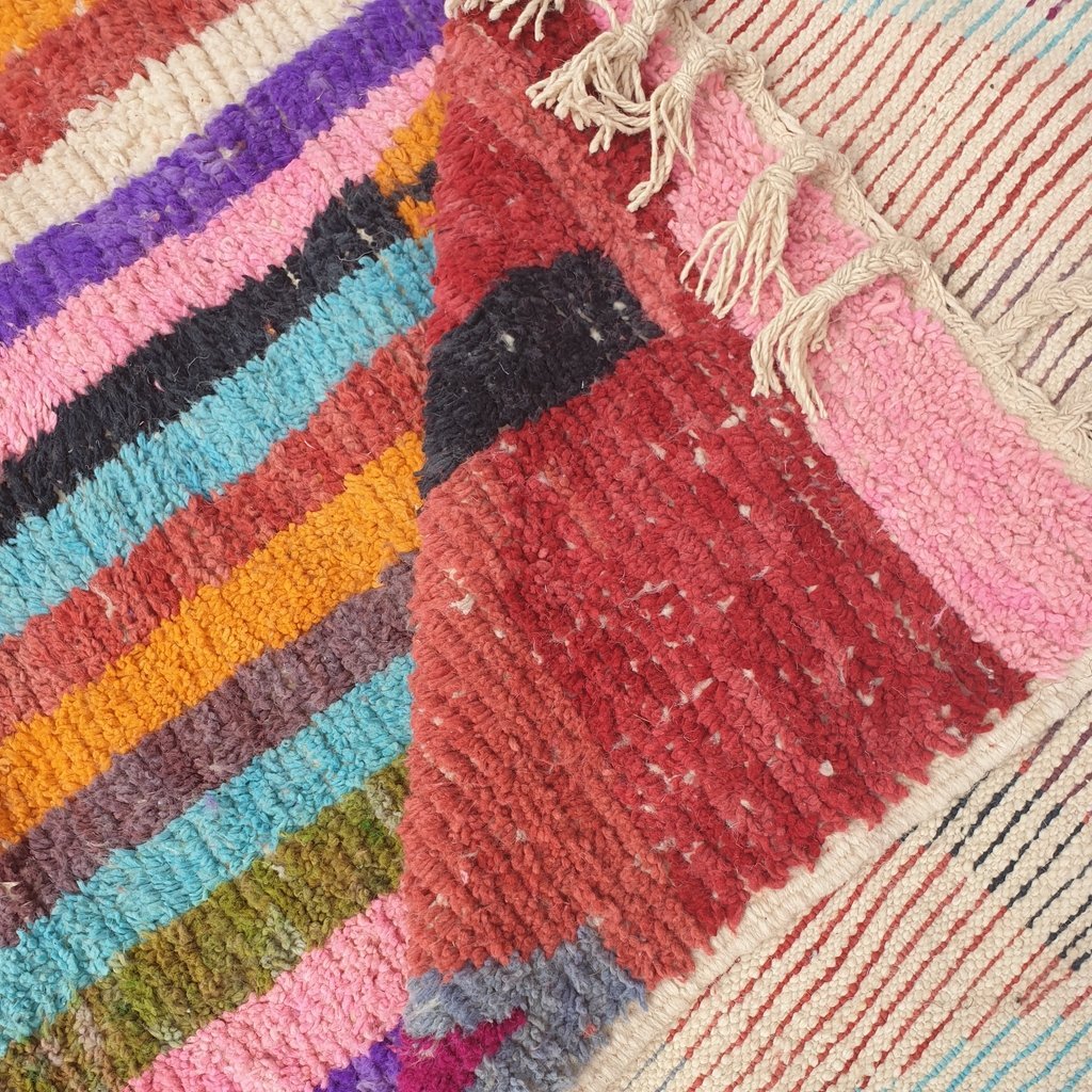 BAHA | 9'5x6 Ft | 3x2 m | Moroccan Colorful Rug | 100% wool handmade - OunizZ