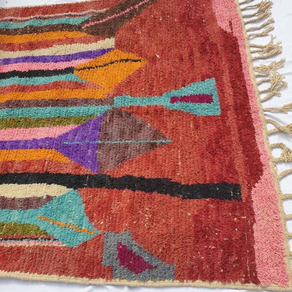 BAHA | 9'5x6 Ft | 3x2 m | Moroccan Colorful Rug | 100% wool handmade - OunizZ
