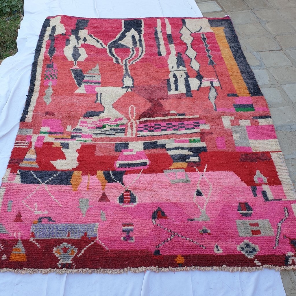 BAHRA | Boujaad Rug 9x12'8 Ft | 4x3 m | 100% wool handmade in Morocco - OunizZ