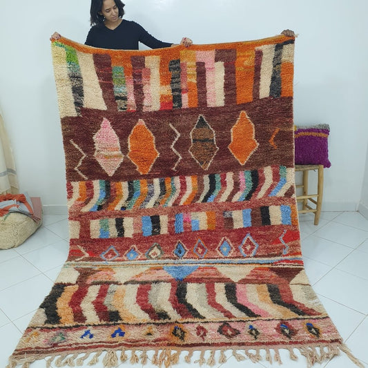 BAKA | 9'1x6'3 Ft | 2,77x1,91 m | Moroccan Colorful Rug | 100% wool handmade - OunizZ