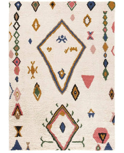 BALHAL (Ultra Fluffy Beni rug) | 9’3x6’7 Ft | Moroccan Beni Mrirt Rug | 100% wool handmade - OunizZ