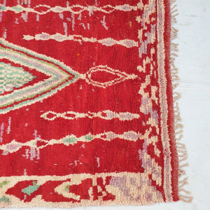 Barba - MOROCCAN RUG BOUJAD | Moroccan Berber Rug | Colorful Rug Moroccan Carpet | Authentic Handmade Berber Bedroom Rugs | 10x6'40 Ft | 305x196 cm - OunizZ