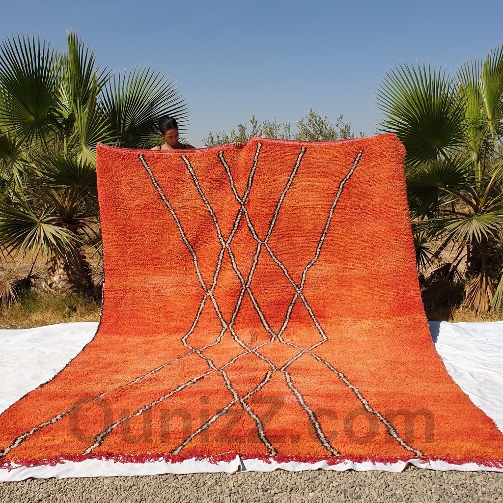 BASSOUN | Boujaad Rug 13'6x9'4 Ft | 4x3 M | 100% wool handmade in Morocco - OunizZ