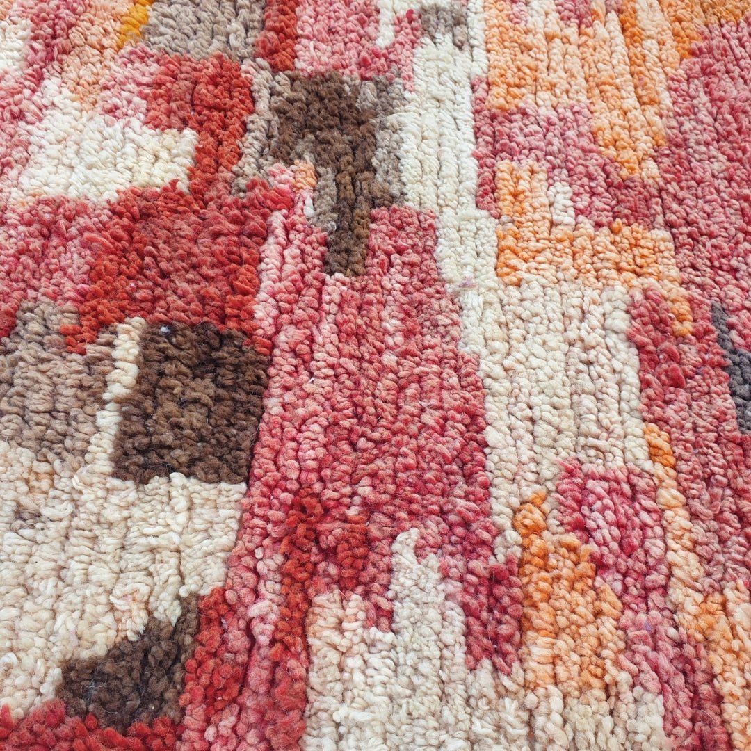 Batul - MOROCCAN RUG BOUJAD | Moroccan Berber Rug | Colorful Rug Moroccan Carpet | Authentic Handmade Berber Bedroom Rugs | 9'77x6'72 Ft | 298x205 cm - OunizZ