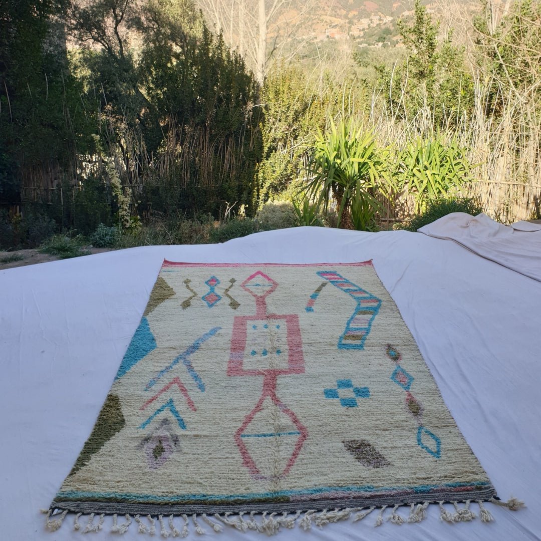 Bayad - MOROCCAN RUG 6x9 BOUJAAD Authentic Berber Rug | Handmade Living roomCarpet | 9'94x6'23 Ft | 303x190 cm - OunizZ