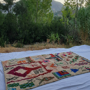 BAYDA | 9x5 Ft | 2,7x1,5 m | Moroccan Colorful Rug | 100% wool handmade - OunizZ
