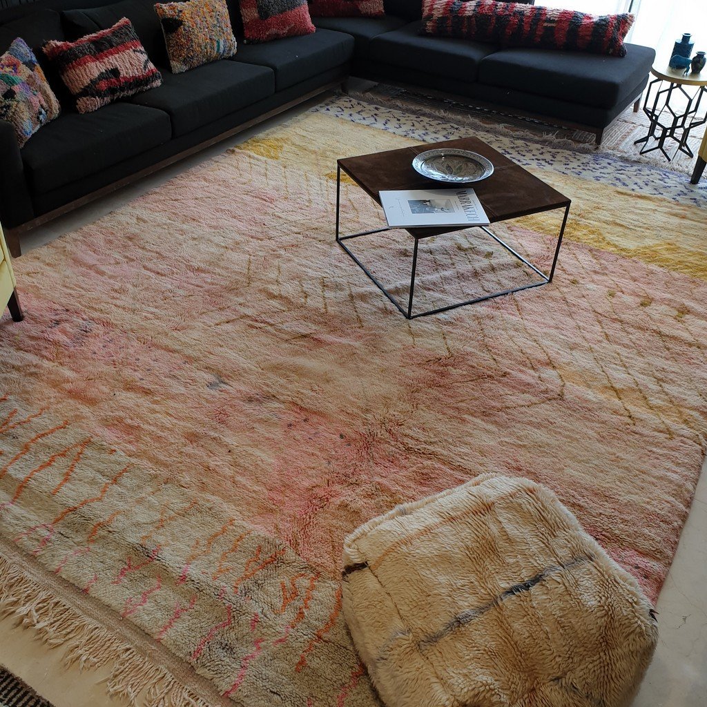 BELADA | 12'8x9'8 Ft | 390x300 cm | Moroccan Beni Mrirt Rug | 100% wool handmade - OunizZ