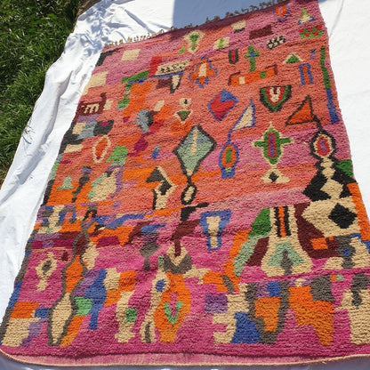 BERKES | 9'5x6'5 Ft | 3x2 m | Moroccan Colorful Rug | 100% wool handmade - OunizZ