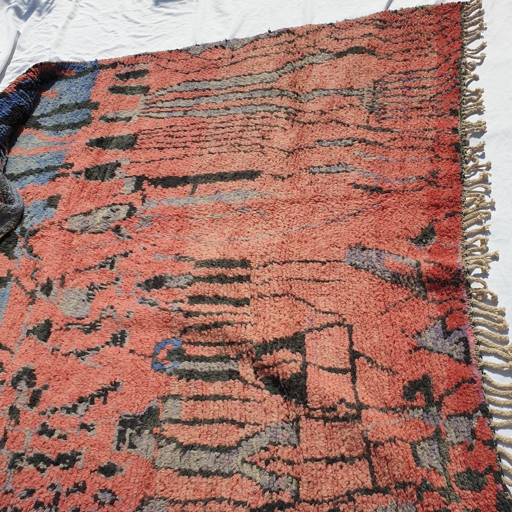 BEZUZ | 9'5x6'5 Ft | 3x2 m | Moroccan Colorful Rug | 100% wool handmade - OunizZ