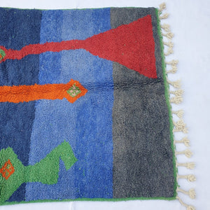 Bhala - Moroccan Rug Boujaad | Colorful Authentic Berber Handmade Bedroom Rug | 8'10x5'41 Ft | 2,47x1,65 m - OunizZ