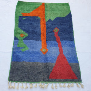 Bhala - Moroccan Rug Boujaad | Colorful Authentic Berber Handmade Bedroom Rug | 8'10x5'41 Ft | 2,47x1,65 m - OunizZ