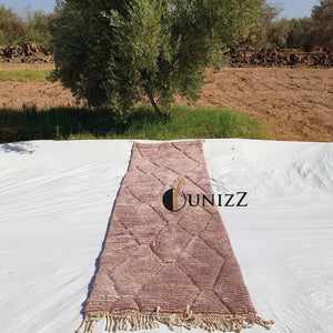 Bhara Runner | Moroccan Beni Mrirt Rug | 11x3'11 Ft | 3,35x0,95 m | 100% wool handmade - OunizZ